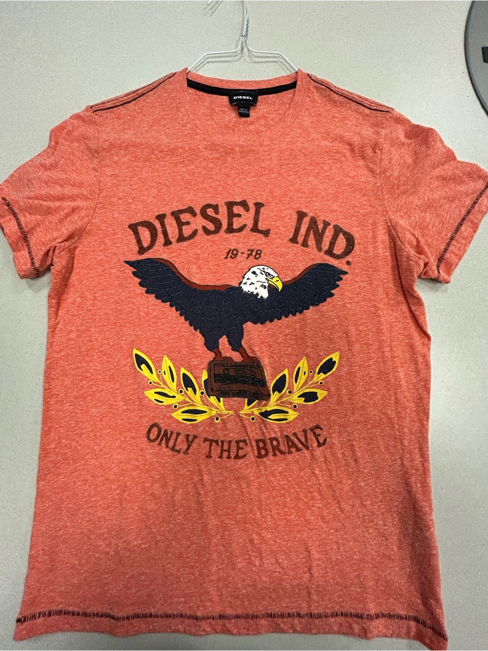 Diesel Orange Eagle Graphic Short-Sleeve Tee